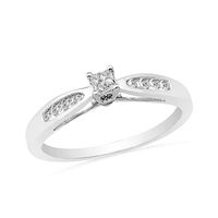 0.20 CT. T.W. Princess-Cut Diamond Promise Ring in 10K White Gold|Peoples Jewellers