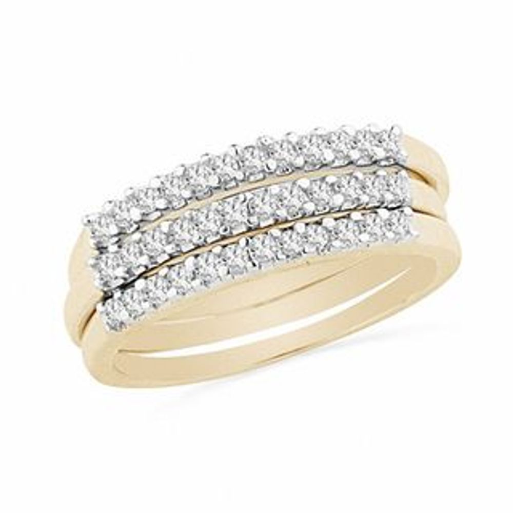 0.33 CT. T.W. Diamond Three Band Anniversary Set in 10K Gold|Peoples Jewellers