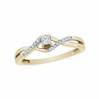 0.16 CT. T.W. Princess-Cut Diamond Promise Ring in 10K Gold|Peoples Jewellers