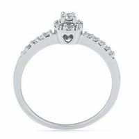 0.16 CT. T.W. Diamond Frame Promise Ring in 10K White Gold|Peoples Jewellers