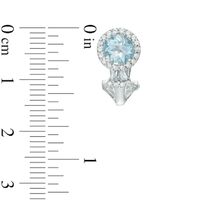 Aquamarine and Lab-Created White Sapphire Pendant, Ring and Earrings Set in Sterling Silver - Size 7|Peoples Jewellers