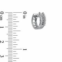 0.25 CT. T.W. Diamond Huggie Earrings in 10K White Gold|Peoples Jewellers