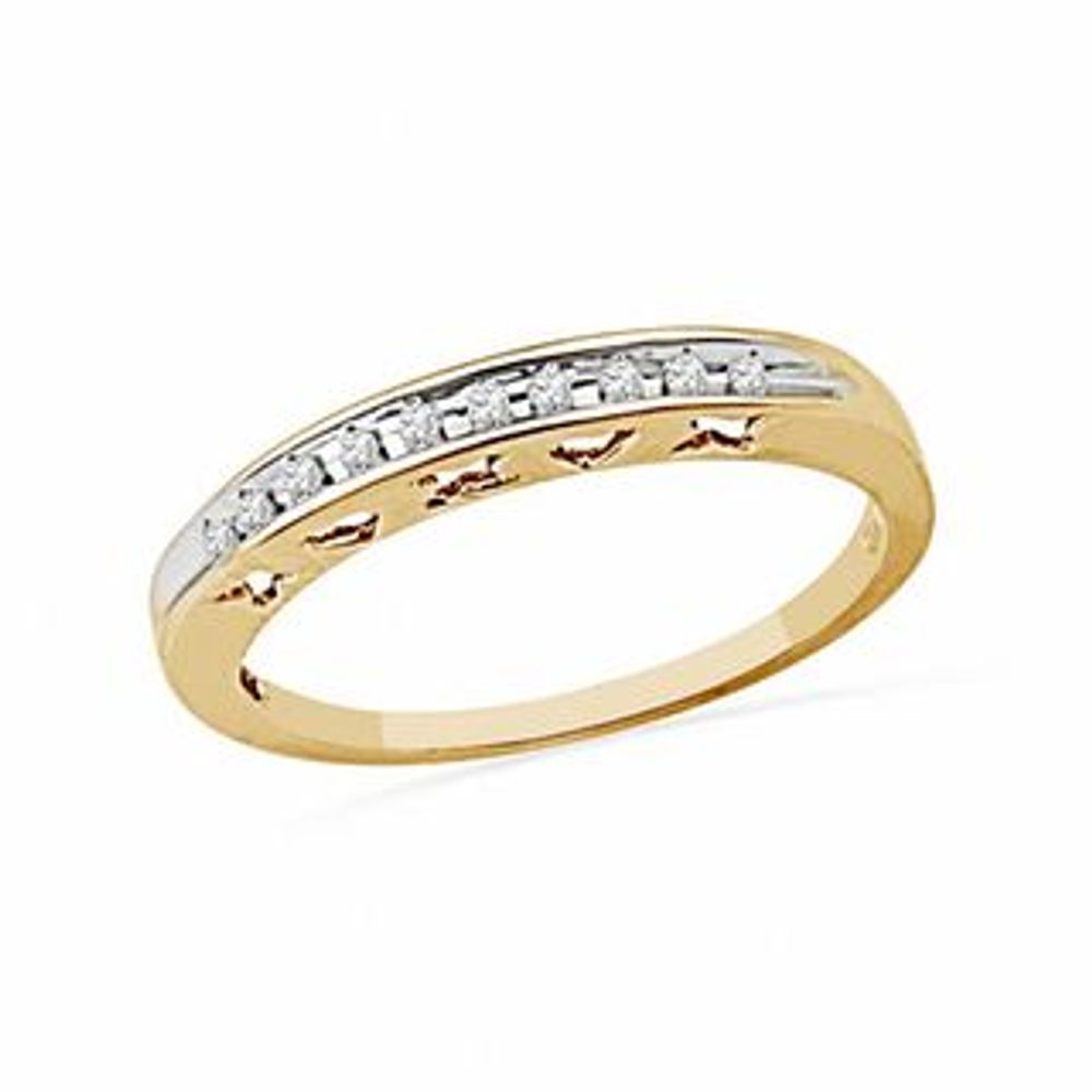 Diamond Accent Anniversary Band in 10K Gold|Peoples Jewellers