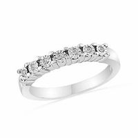 0.10 CT. T.W. Diamond Band in 10K White Gold|Peoples Jewellers