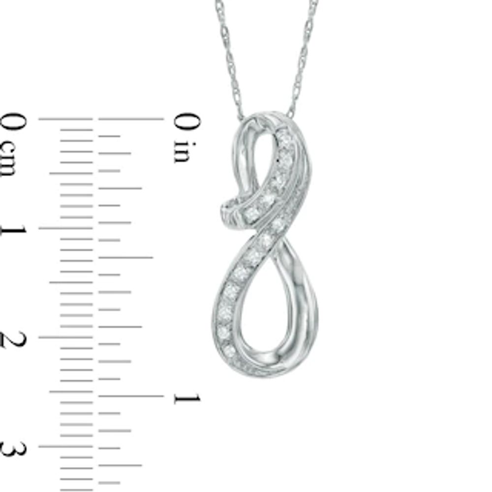 Diamond Accent Infinity Loop Pendant in Sterling Silver|Peoples Jewellers