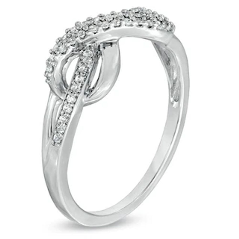 0.20 CT. T.W. Diamond Infinity Loop Ring in Sterling Silver|Peoples Jewellers