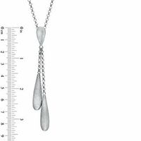 Charles Garnier Teardrop Lariat Necklace in Sterling Silver|Peoples Jewellers