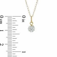 Child's Crystal Ball Pendant in 14K Gold - 13"|Peoples Jewellers