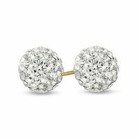 7.8mm Crystal Ball Stud Earrings in 14K Gold|Peoples Jewellers