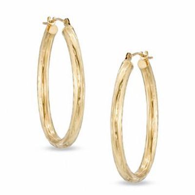 3.0 x 50.0mm Hoop Earrings in 14K Gold