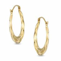 Swirl Hoop Earrings in 14K Gold|Peoples Jewellers