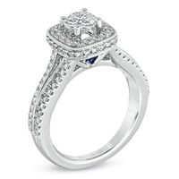 Vera Wang Love Collection CT. T.W. Diamond Split Shank Engagement Ring in 14K White Gold|Peoples Jewellers