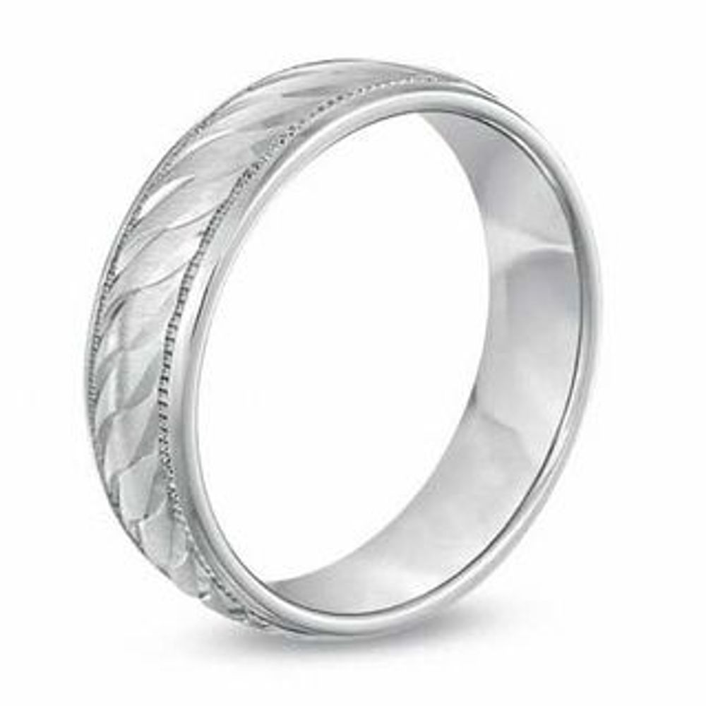 Men's 6.0mm Comfort Fit Wedding Band in Sterling Silver|Peoples Jewellers