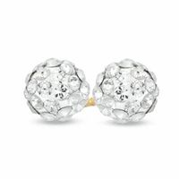 Crystal Ball Stud Earrings in 14K Gold|Peoples Jewellers