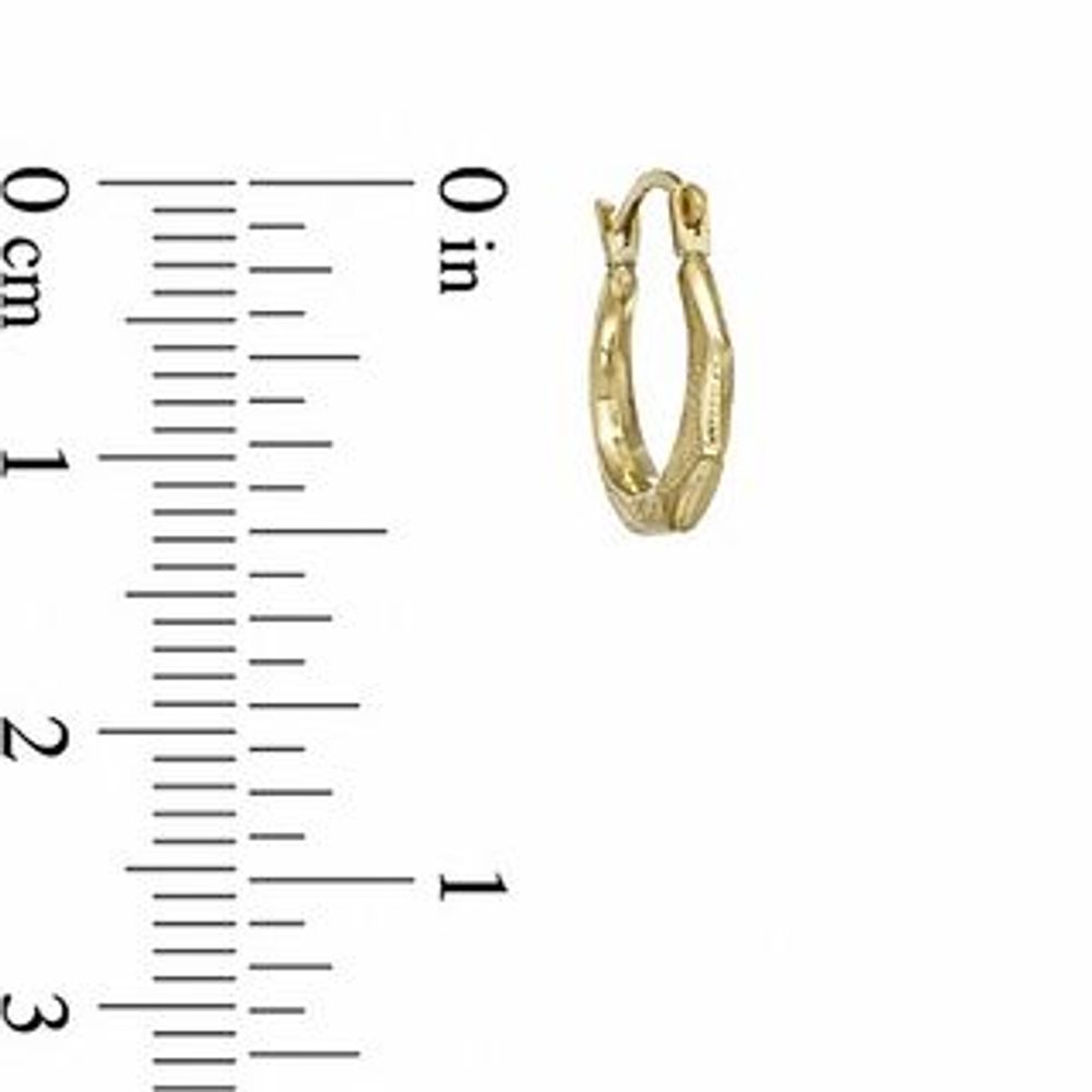 Child's Faceted Hoop Earrings in 14K Gold|Peoples Jewellers