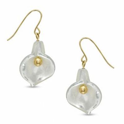 Mother-of-Pearl Flower Earrings in 14K Gold|Peoples Jewellers