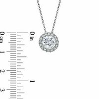 AVA Nadri Cubic Zirconia and Crystal Pendant in White Rhodium Brass - 16"|Peoples Jewellers