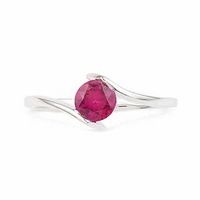 Lab-Created Ruby Bypass Ring in 10K White Gold|Peoples Jewellers