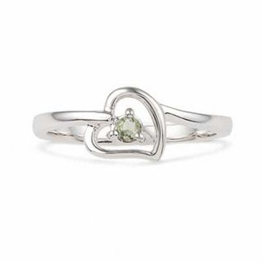 Peridot Heart Ring in Sterling Silver|Peoples Jewellers