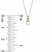 Child's 3.0mm Freshwater Cultured Pearl Pendant and Earrings Set in 14K Gold-15"|Peoples Jewellers