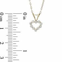 Child's Cubic Zirconia Heart Pendant in 14K Gold - 13"|Peoples Jewellers