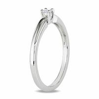 Princess-Cut Diamond Accent Solitaire Promise Ring in Sterling Silver|Peoples Jewellers