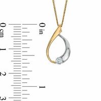 0.10 CT. Certified Canadian Diamond Abstract Pendant in 14K Two-Tone Gold (I/I2)|Peoples Jewellers