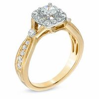 0.80 CT. T.W. Diamond Vintage-Style Engagement Ring in 14K Gold|Peoples Jewellers