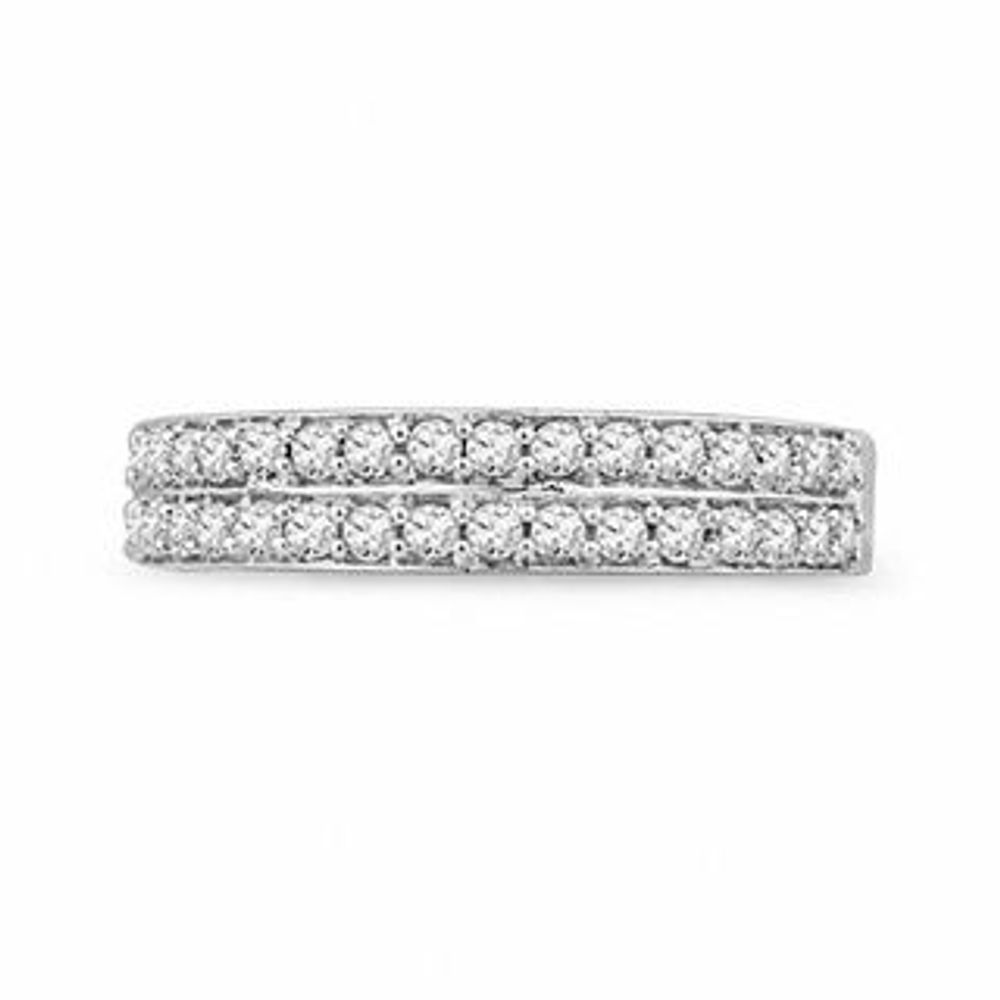 CT. T.W. Diamond Double Row Wedding Band in 10K Gold|Peoples Jewellers