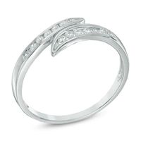 0.16 CT. T.W. Diamond Channel-Set Bypass Ring in 10K Gold|Peoples Jewellers