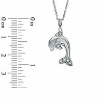 0.07 CT. T.W. Diamond Dolphin Pendant in Sterling Silver|Peoples Jewellers