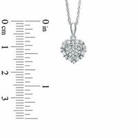 0.16 CT. T.W. Diamond Heart Frame Pendant in 10K White Gold|Peoples Jewellers