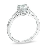 0.70 CT. T.W. Certified Canadian Diamond Frame Engagement Ring in 14K White Gold (I/I1)|Peoples Jewellers