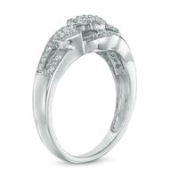 0.25 CT. T.W. Princess-Cut Diamond Triple Heart Ring in Sterling Silver|Peoples Jewellers