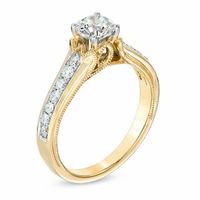 0.95 CT. T.W. Diamond Vintage-Style Engagement Ring in 14K Gold|Peoples Jewellers