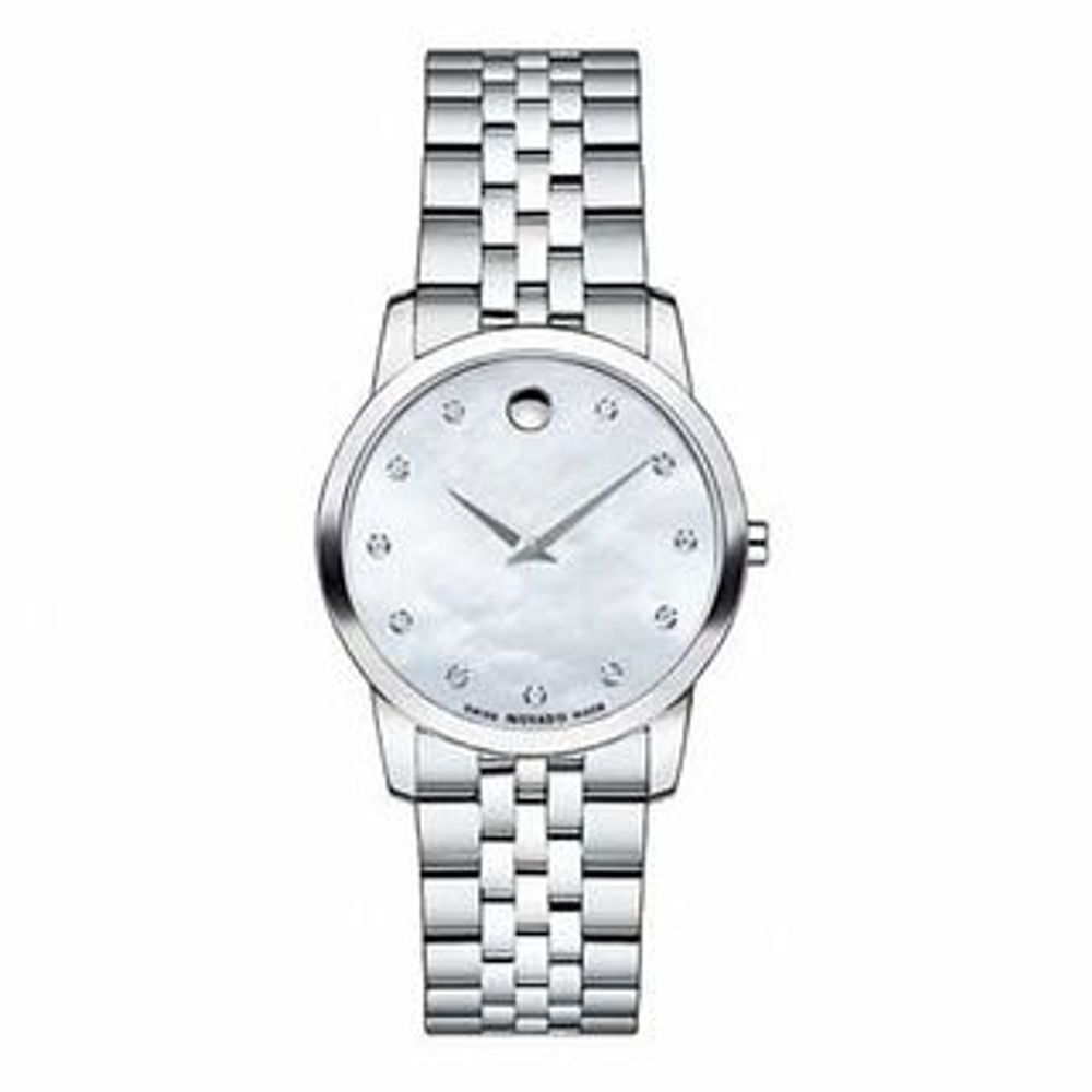 Ladies' Movado Museum® Watch with Mother-of-Pearl Dial (Model: 0606612)|Peoples Jewellers