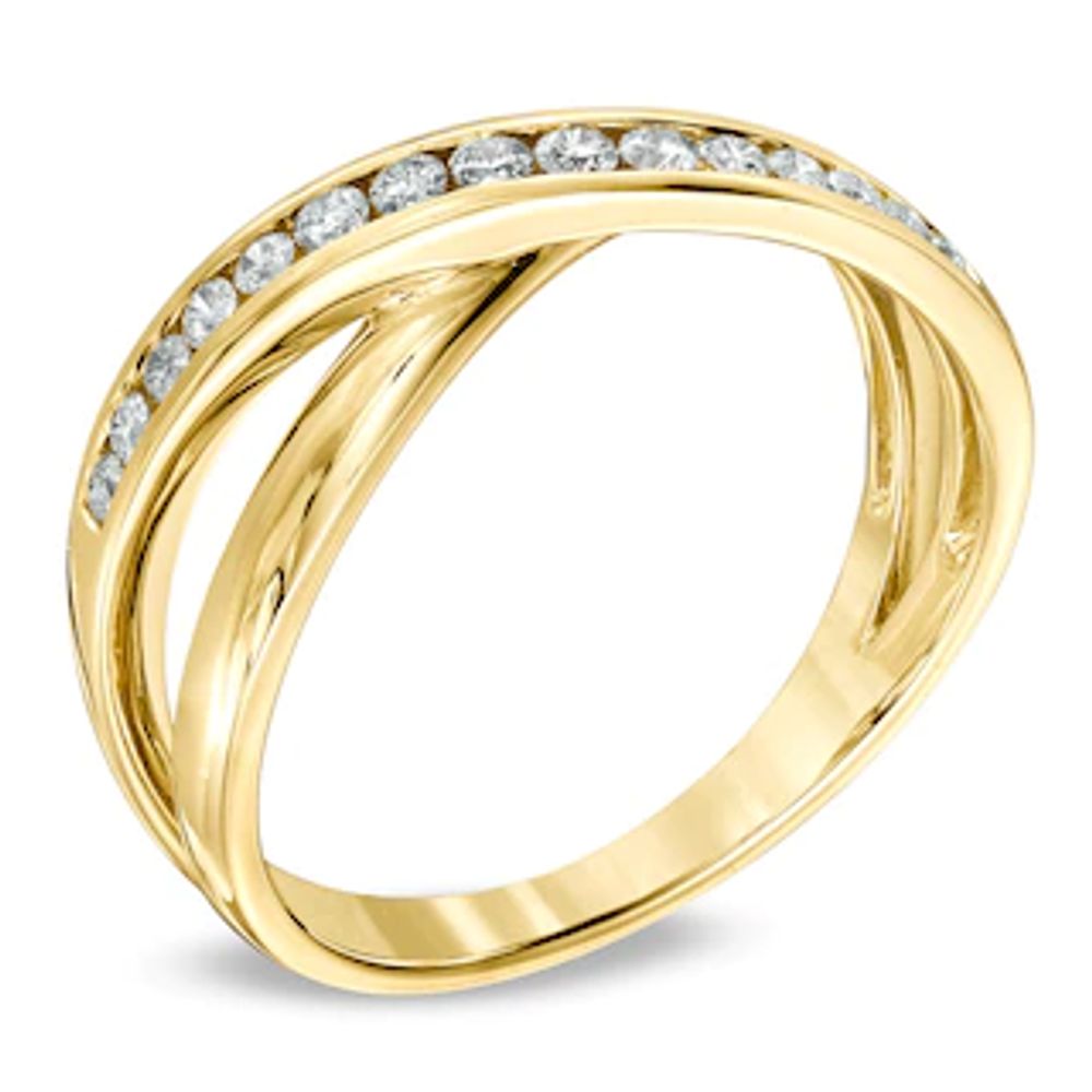 0.25 CT. T.W. Diamond "X" Band in 10K Gold|Peoples Jewellers