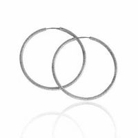 Charles Garnier 45mm Endless Hoop Earrings in Sterling Silver|Peoples Jewellers