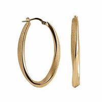 Charles Garnier 35mm Twist Hoop Earrings in Sterling Silver with 18K Gold Plate|Peoples Jewellers