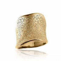 Charles Garnier Wavy Slant Ring in Sterling Silver with 18K Gold Plate|Peoples Jewellers