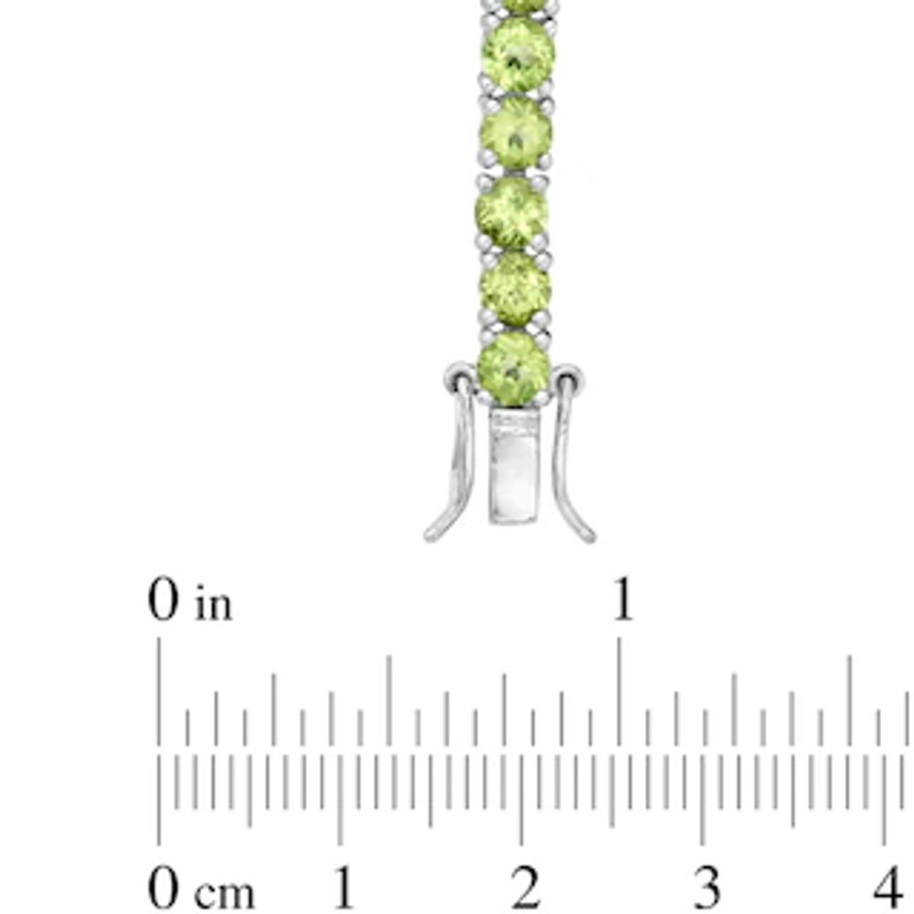 Peridot Tennis Bracelet in Sterling Silver - 7.25"|Peoples Jewellers