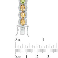 Multi-Gemstone Bracelet in Sterling Silver - 7.5"|Peoples Jewellers