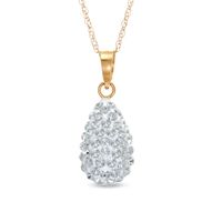 Crystal Teardrop Pendant in 14K Gold|Peoples Jewellers