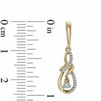 0.10 CT. T.W. Diamond Infinity Symbol Drop Earrings in 10K Gold|Peoples Jewellers