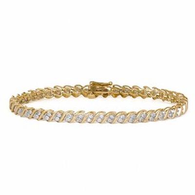 Macys Mens Diamond 38 ct tw Bracelet in 10k Gold  The Shops at  Willow Bend