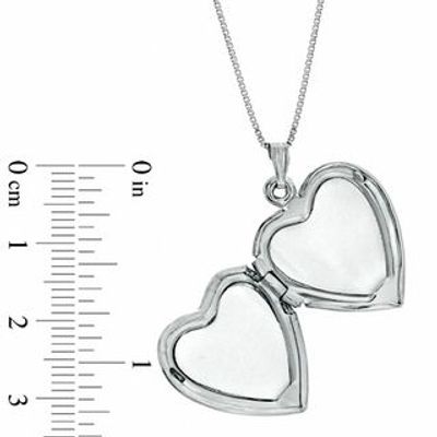 Heart-Shaped Mother-of-Pearl Locket with Cross in Sterling Silver|Peoples Jewellers
