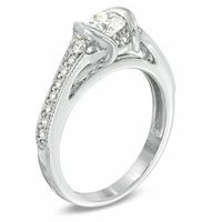 Sirena™ 0.83 CT. T.W. Diamond Vintage-Style Engagement Ring in 14K White Gold|Peoples Jewellers
