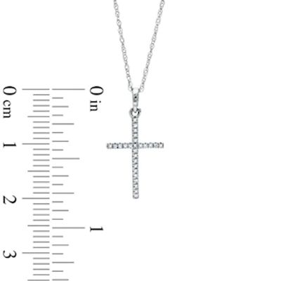0.05 CT. T.W. Diamond Cross Pendant in 10K White Gold|Peoples Jewellers