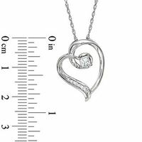 0.25 CT. T.W. Diamond Heart Pendant in 10K White Gold|Peoples Jewellers