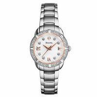 Ladies' Bulova Maribor Collection Diamond Accent Watch with White Dial (Model: 96R176)|Peoples Jewellers